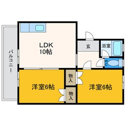 矢田マンションの物件間取画像